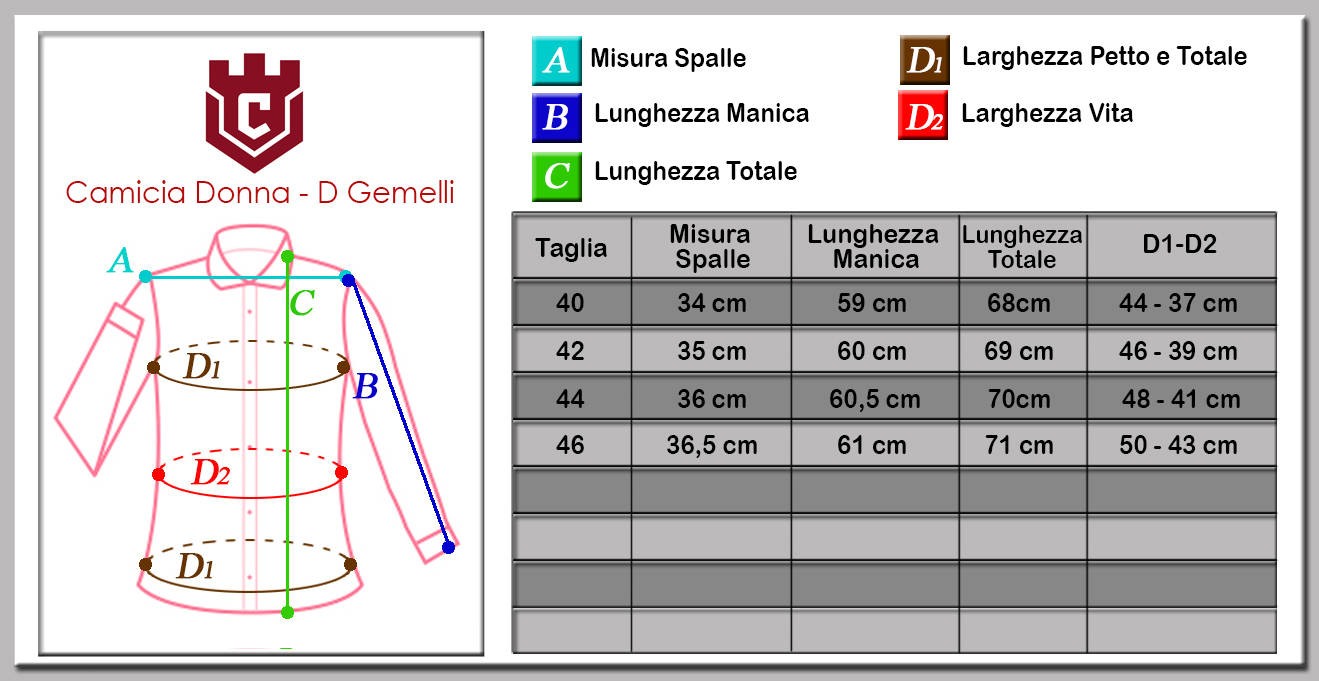 Taglia camicia 16 2025 41 corrisponde